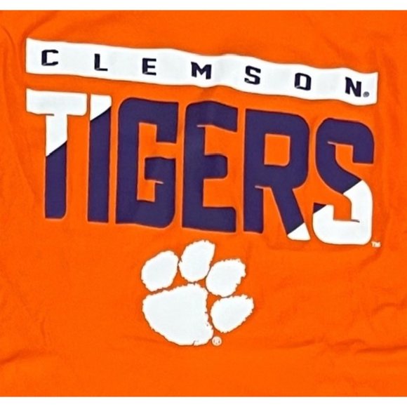 Clemson University Tigers orange shirt YM Gen2 dry fit tshirt NWT - Picture 2 of 2